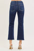 RISEN Dark Wash Tummy Control High Rise Crop Bootcut Jeans