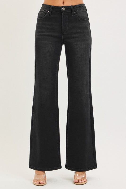 RISEN Tummy Control High Rise Wide Leg Jeans