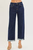 RISEN High Rise Slouchy Boyfriend Cropped Cuffed Hem Jeans