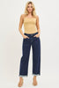 RISEN High Rise Slouchy Boyfriend Cropped Cuffed Hem Jeans