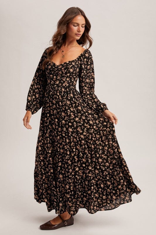 Floral Sweetheart Midi Dress