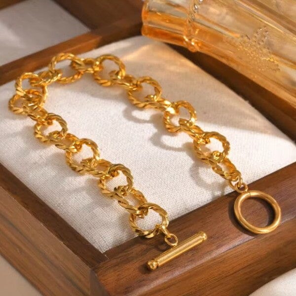 18k Gold Dipped Chain Bracelet