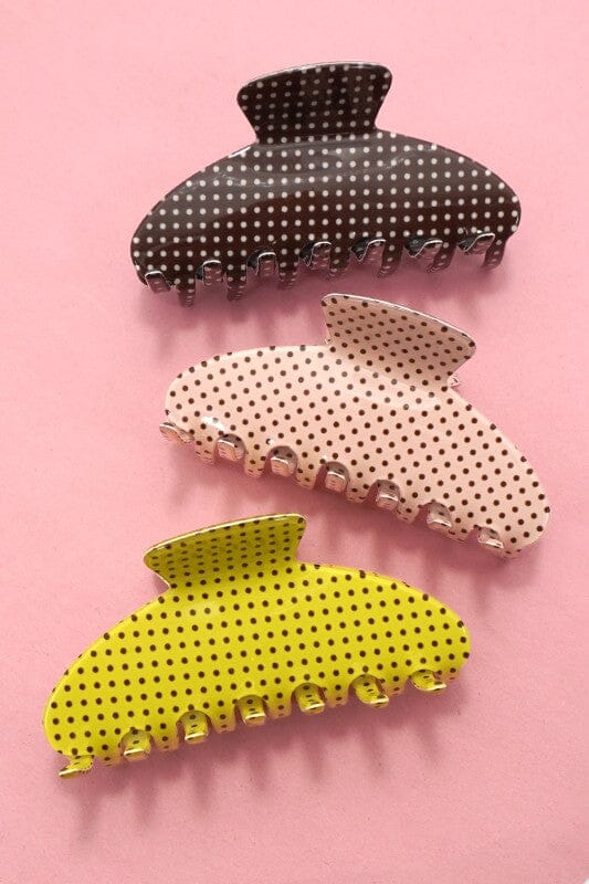Polka Dot Hair Claw Clip