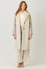 61307 Color Blocked Long Coat: Oatmeal Mix / Small