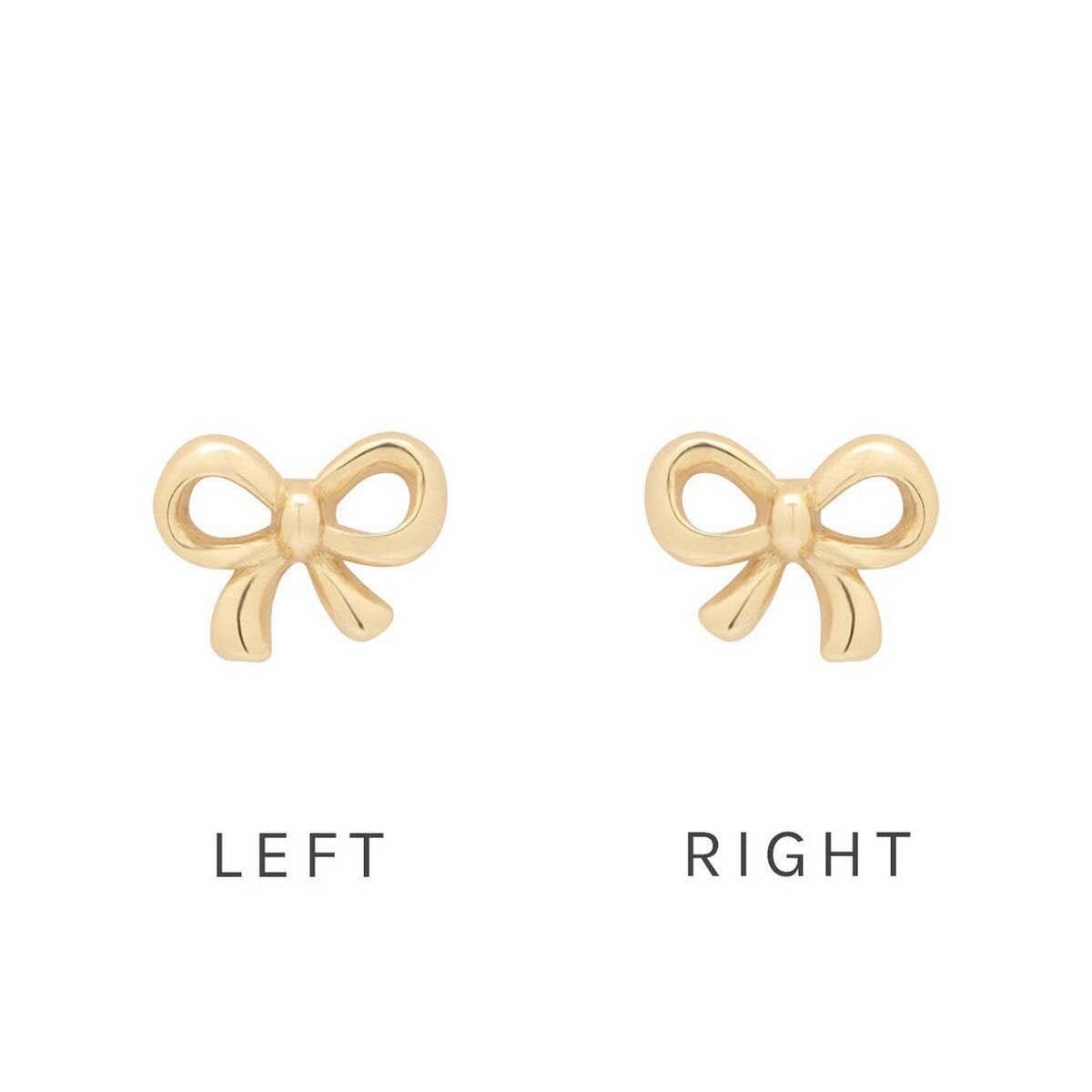Simple and versatile heart-shaped bow earrings_CWMM5518: GOLD / (OS) 1