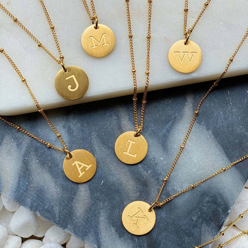 Ellison + Young: Singular Charm Initial Necklace: A