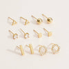 Classic Geometric Earring Set - 18K Gold Dipped: Gold / One / 4DE38117