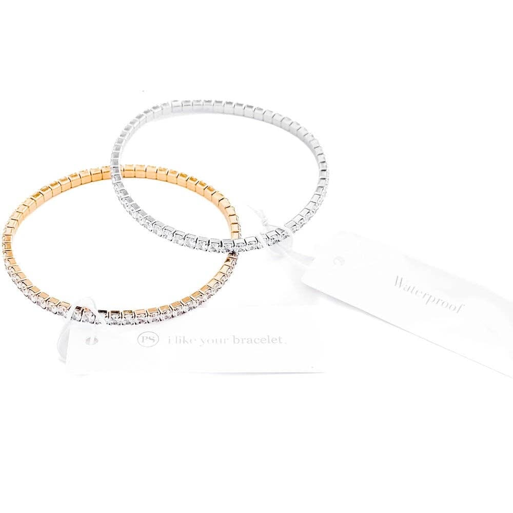 Valentina Tennis Bracelet - WATERPROOF: Gold