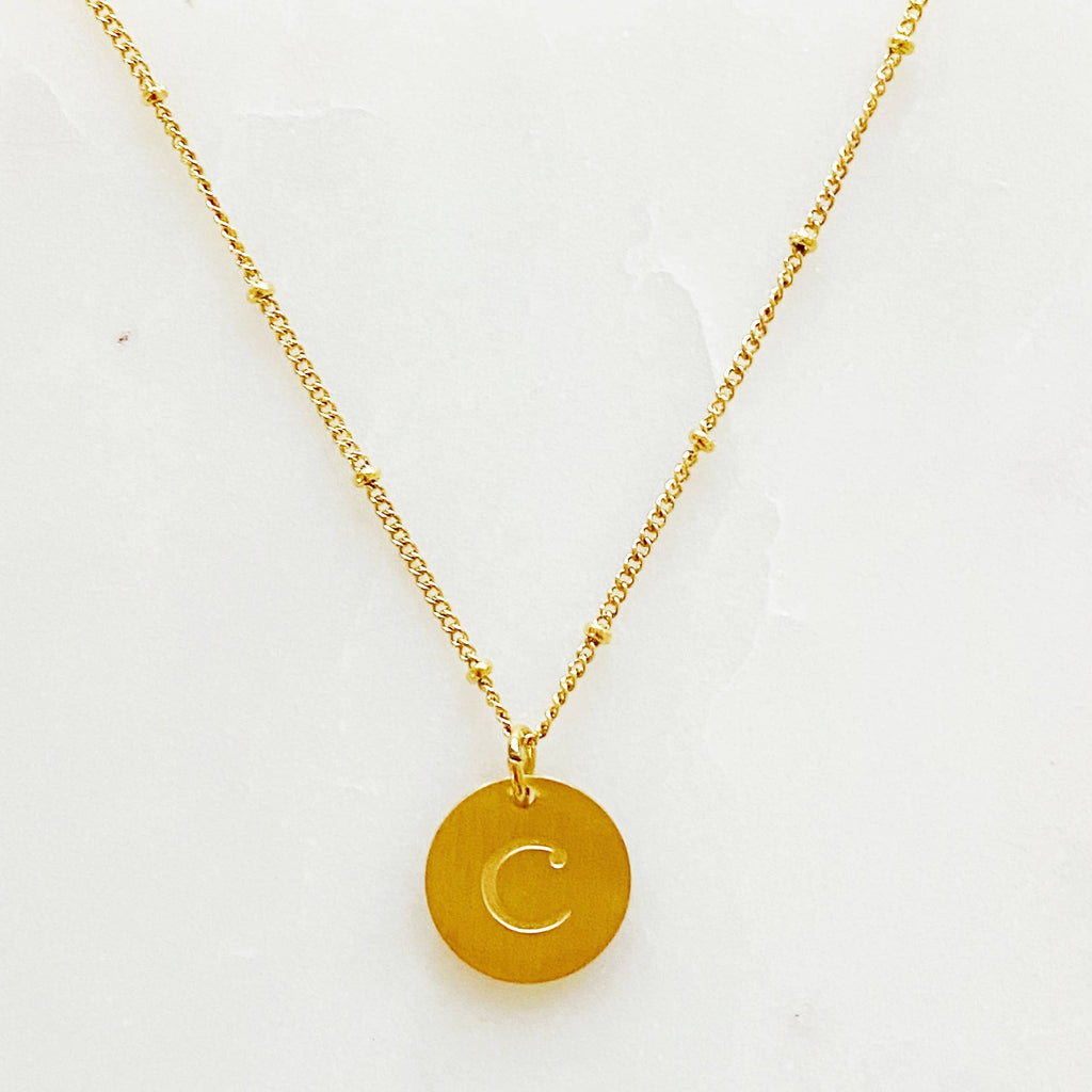 Ellison + Young: Singular Charm Initial Necklace: A