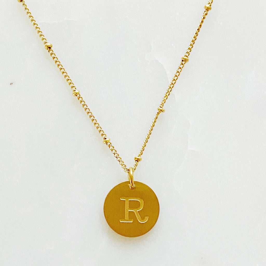 Ellison + Young: Singular Charm Initial Necklace: A