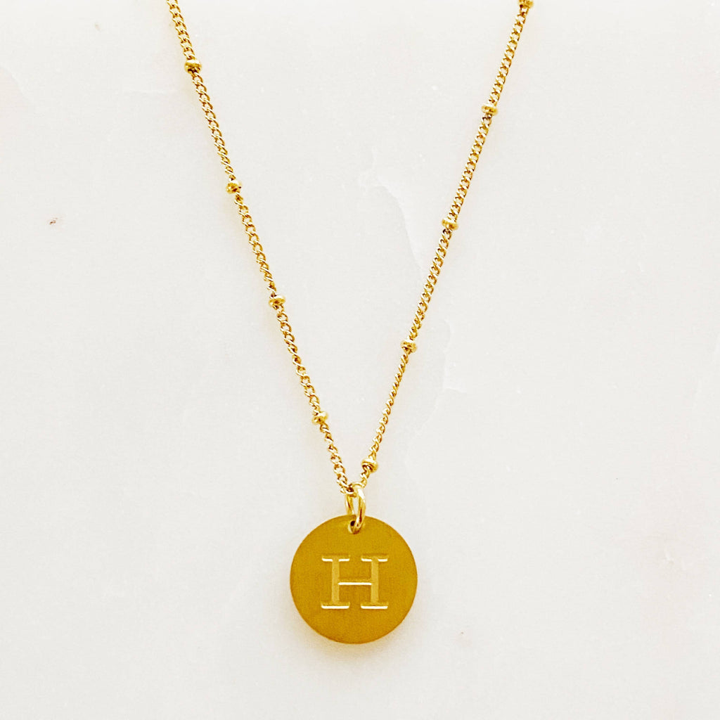 Ellison + Young: Singular Charm Initial Necklace: A