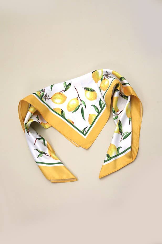 LEMON SILKY FEEL BANDANA SCARF | 40SC613 LEMON: LEMON