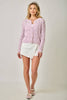 71163 Spring Pointelle Cardigan: Lavender / Small