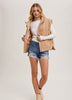 Latte Corduroy Quilted Puffer Vest