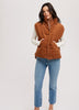 Rust Corduroy Quilted Puffer Vest