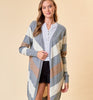 Gray Chevron Cardigan