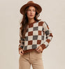 Checkered Crew Neck Sweater