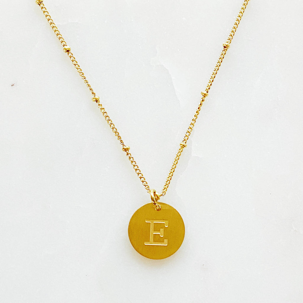 Ellison + Young: Singular Charm Initial Necklace: A