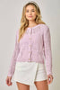 71163 Spring Pointelle Cardigan: Lavender / Small