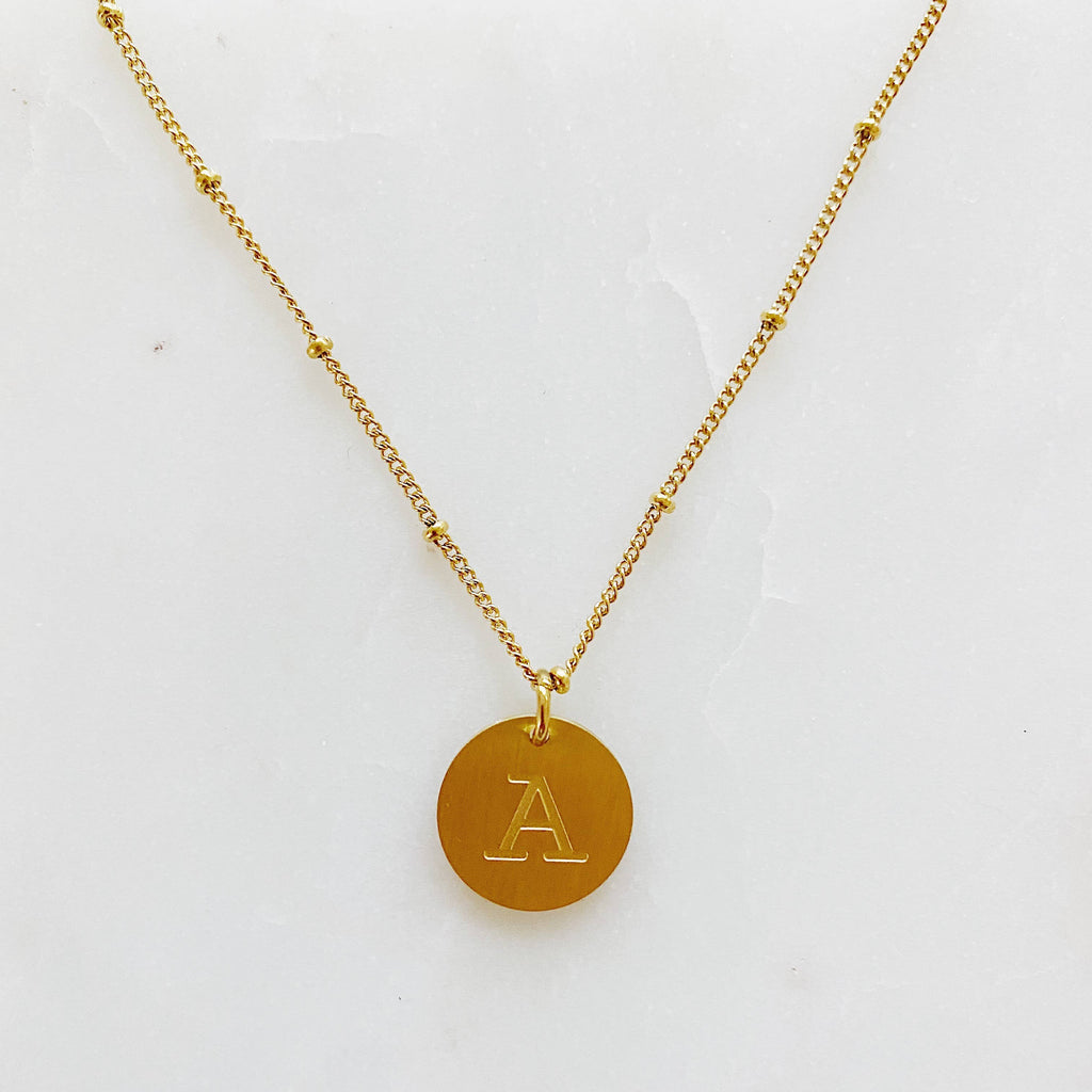 Ellison + Young: Singular Charm Initial Necklace: A