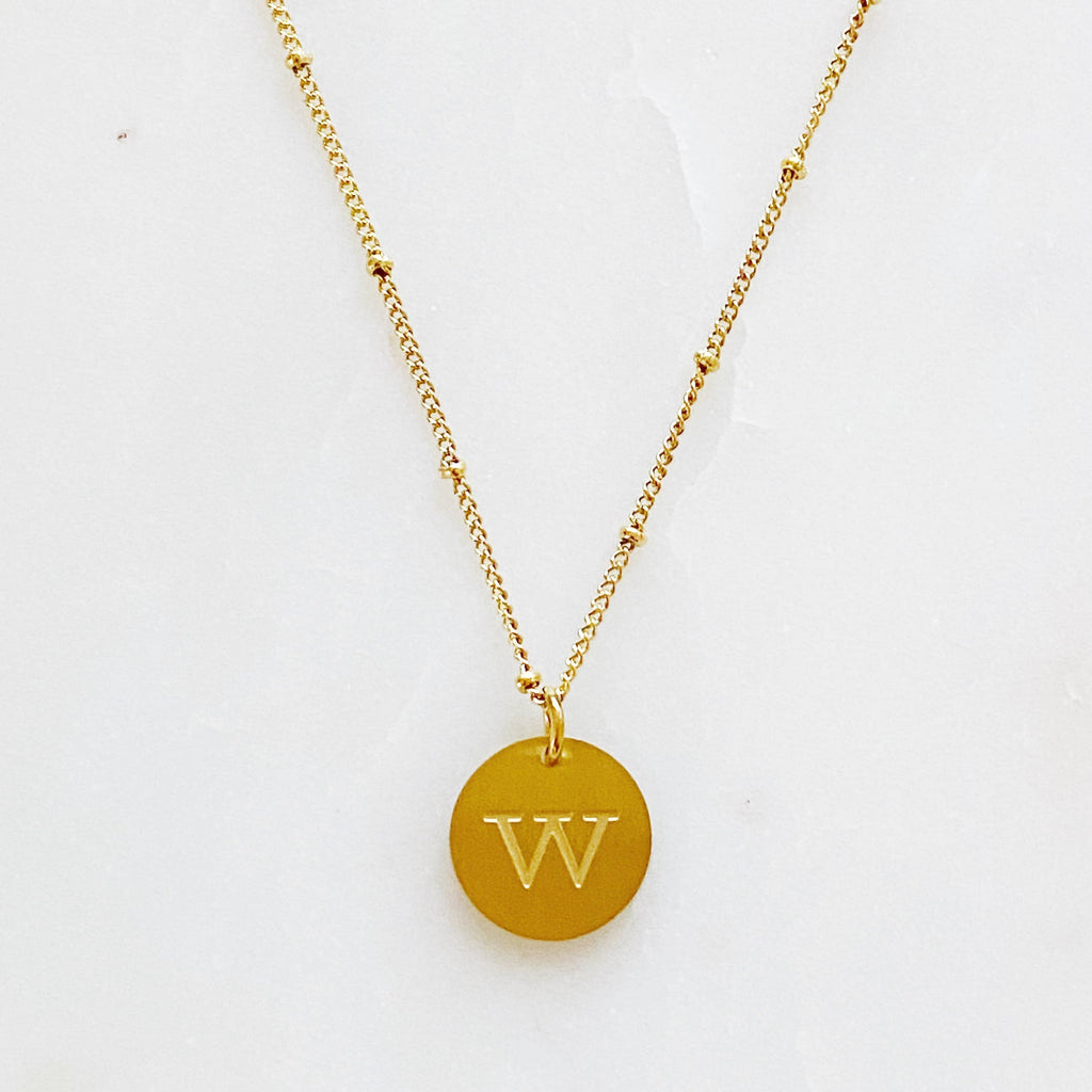 Ellison + Young: Singular Charm Initial Necklace: A