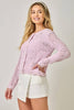71163 Spring Pointelle Cardigan: Lavender / Small