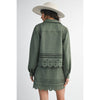 LASERCUT DETAILING JACKET: OLIVE / S-M-L(3-2-1)