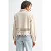 LASERCUT DETAILING JACKET: STONE / S-M-L(3-2-1)
