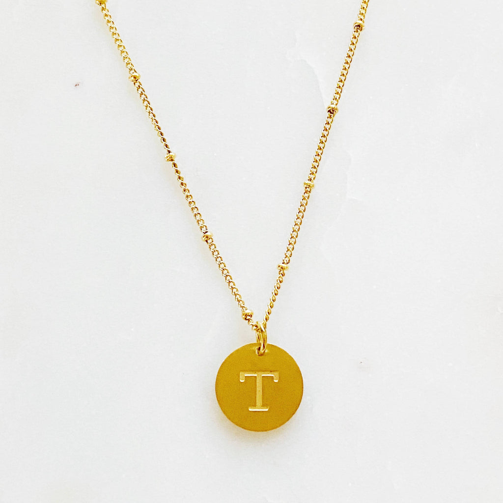 Ellison + Young: Singular Charm Initial Necklace: A