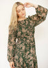 Sea Green Woven Print Tiered Maxi Dress
