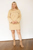 Taupe Washed Woven Shirt Dress