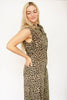 Leopard Casual Wide Leg Jumpsuit