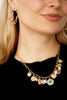 Pearl Heart Turquoise Coin Charm Necklace