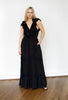 Black Ruffle Tiered Maxi Dress