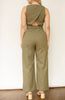 Olive Tailored Wide Leg Jumpsuit