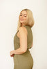 Olive Tailored Wide Leg Jumpsuit