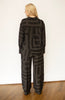 Black Print Relaxed Pants