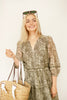 Olive Printed Tiered Mini Dress
