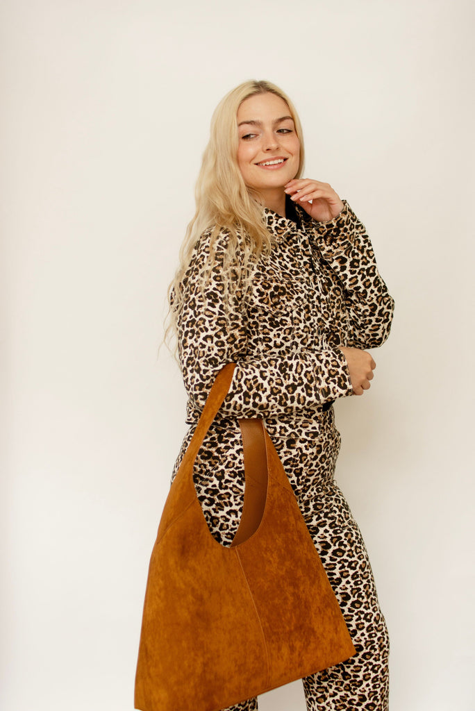 Washed Leopard Print Short Jacket