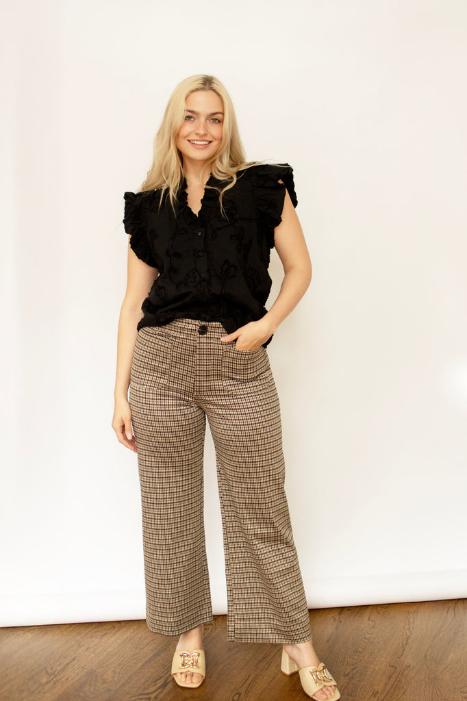 Black Floral Detail Shirt