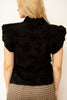 Black Floral Detail Shirt