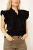 Black Floral Detail Shirt