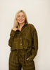 Olive Print Relaxed Shirt