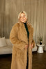 Camel Faux Fur Long Coat