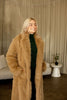 Camel Faux Fur Long Coat