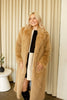 Camel Faux Fur Long Coat