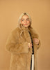 Camel Faux Fur Long Coat