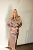 Mauve Brown Shirt Collar Dress