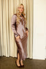 Mauve Brown Shirt Collar Dress