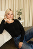 Black Ribbed Cardigan Top